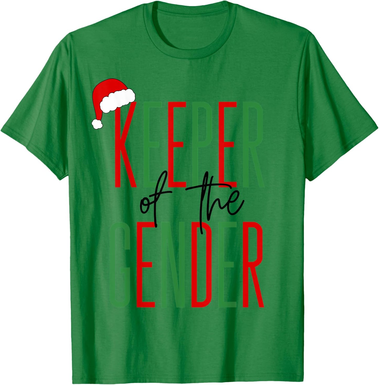 Keeper of the Gender Christmas Holiday Gender Reveal Ideas T-Shirt - T-Shirt | Irish Green