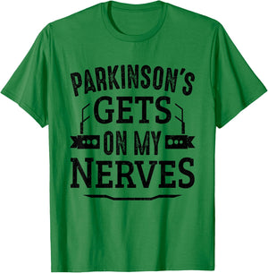 Parkinson's Disease Awareness Parkinsins Gets On My Nerves T-Shirt - T-Shirt | Irish Green
