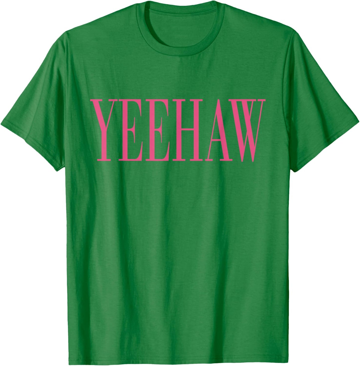 Vintage Pink Yeehaw Preppy Cowgirl Country T-Shirt - T-Shirt | Irish Green