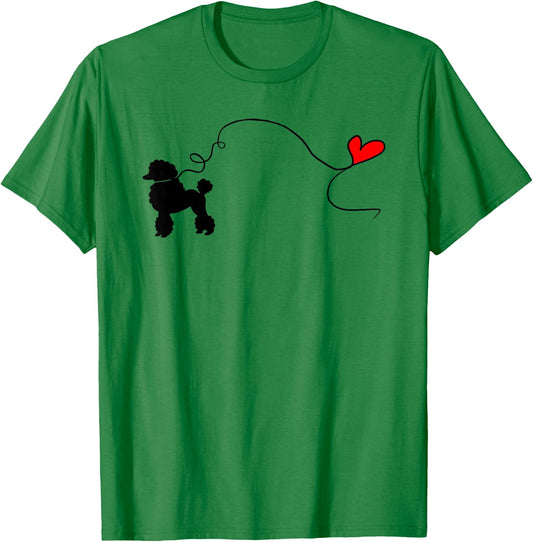Sock Hop 50s Costume Poodle Shirt Cute Poodle 1950's Heart T-Shirt - T-Shirt | Irish Green
