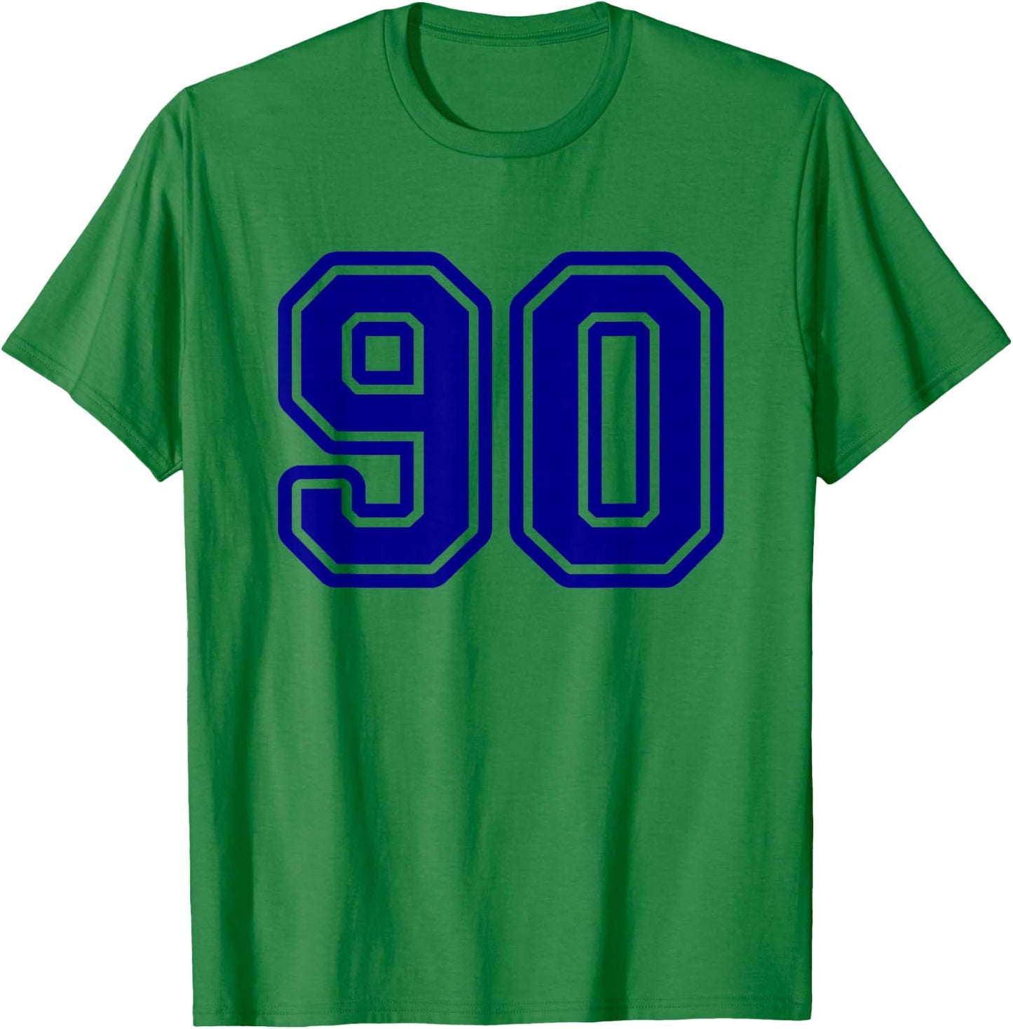 Number #90 Blue Sport Number 90 T-Shirt - T-Shirt | Irish Green