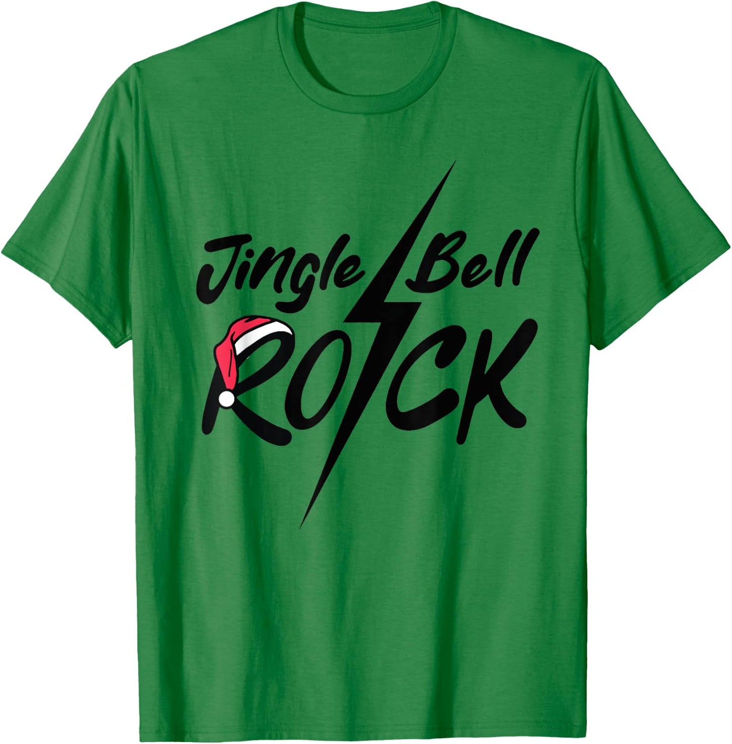 Jingle Bell Rock Rockin' Christmas Tree Retro Music T-Shirt - T-Shirt | Irish Green