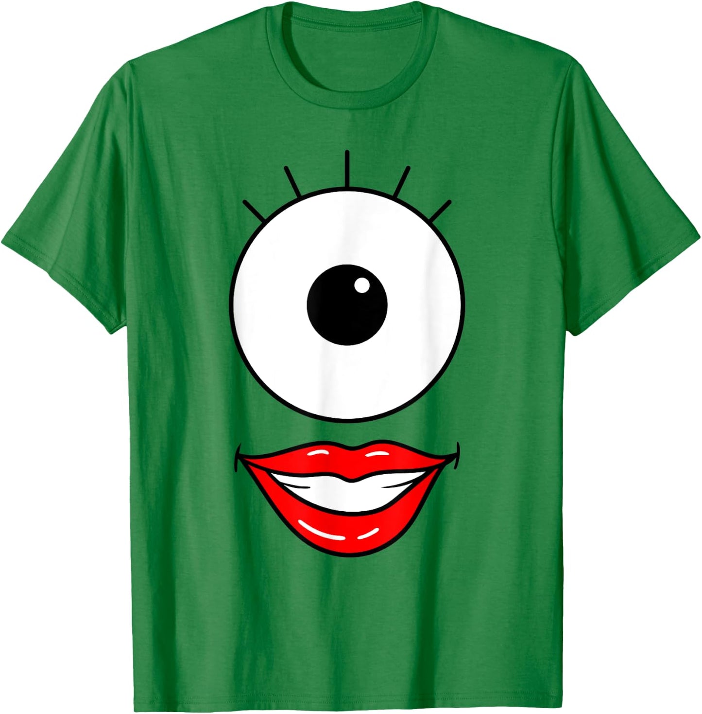 Funny Cute Monster Face One Eyeball Easy Halloween Costume T-Shirt - T-Shirt | Irish Green