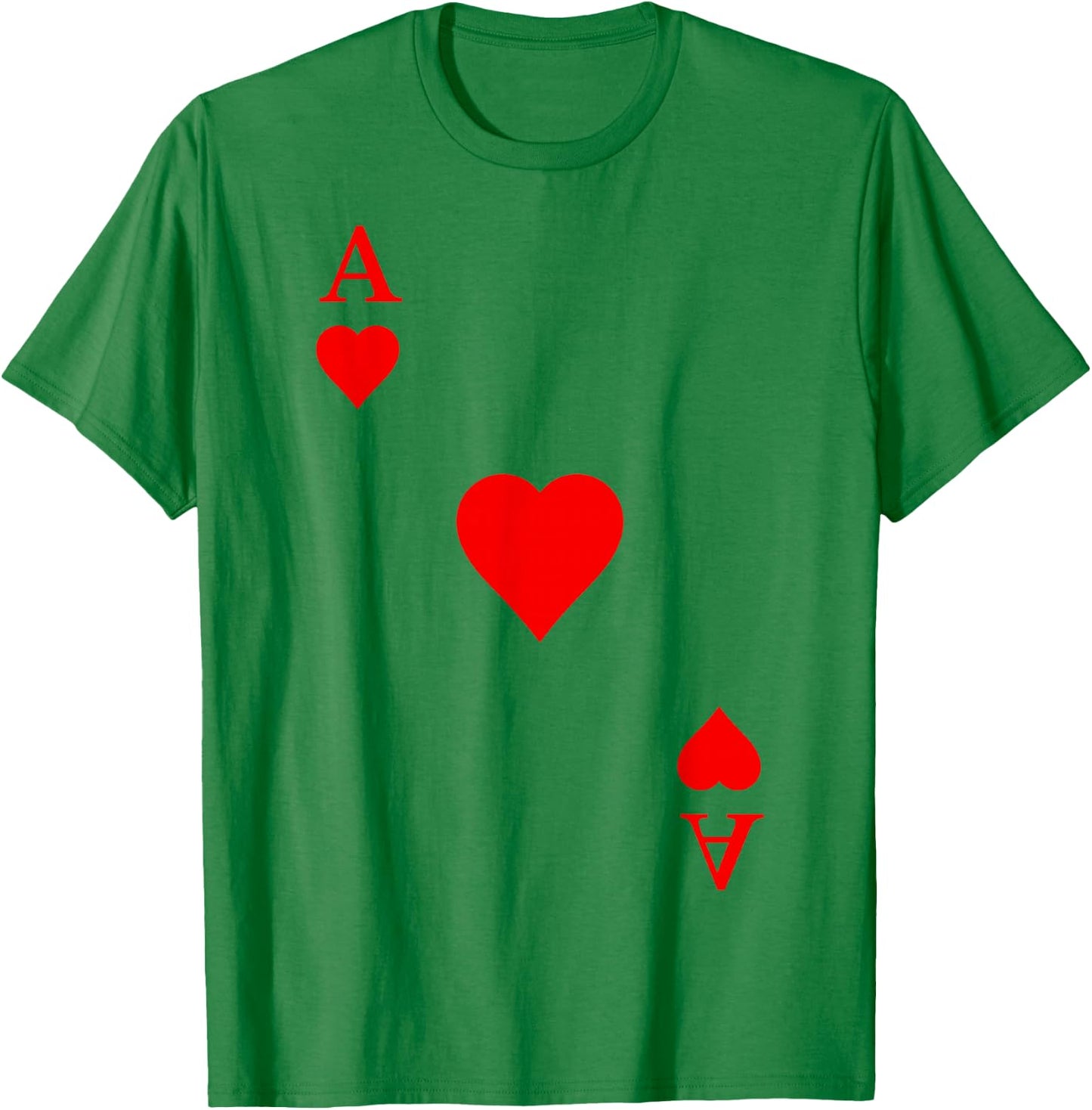 Playing card Ace of hearts Carnival Costume Poker T-Shirt - T-Shirt | Irish Green