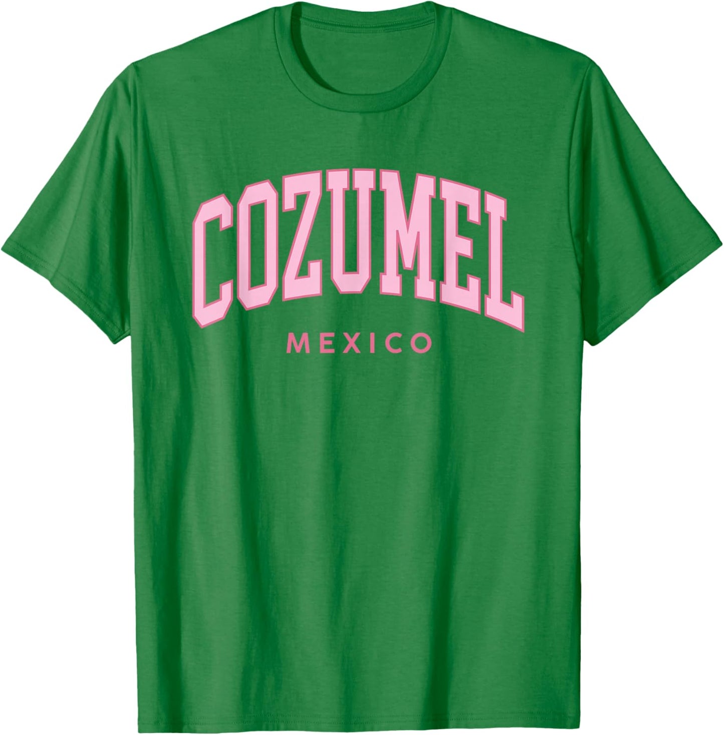 Vintage Cozumel Mexico Pink Retro Preppy Throwback T-Shirt - T-Shirt | Irish Green