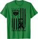 Strike Out Bowling Ribbon USA Flag Breast Cancer Awareness Kids Men T-Shirt - T-Shirt | Irish Green