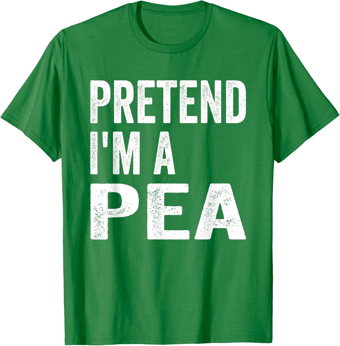 Pretend I'm A Pea Easy Lazy Halloween Costume T-Shirt - T-Shirt | Irish Green