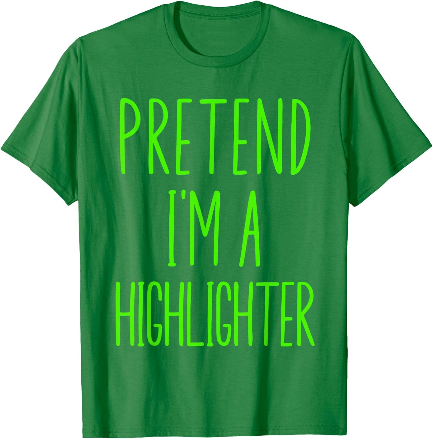 Pretend I'm A Highlighter Teacher Halloween Costume Green Women Kids T-Shirt - T-Shirt | Irish Green
