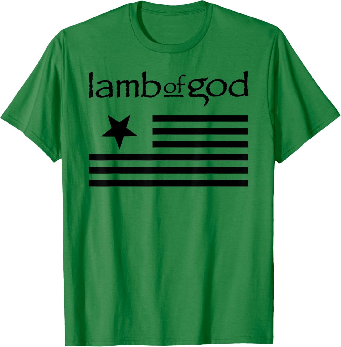 Lamb of God – Flag On White T-Shirt - T-Shirt | Irish Green