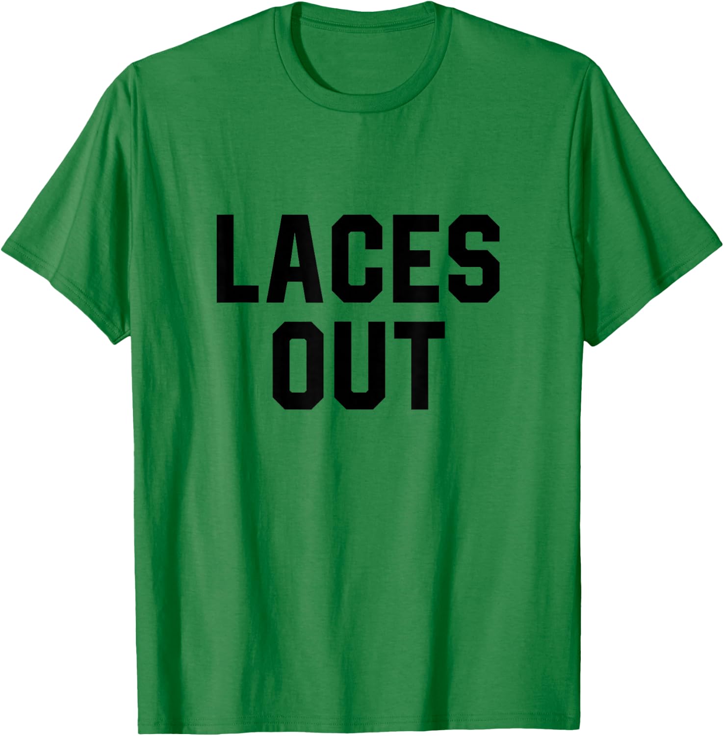 Laces Out Funny Football Camp Laces Out T-Shirt - T-Shirt | Irish Green
