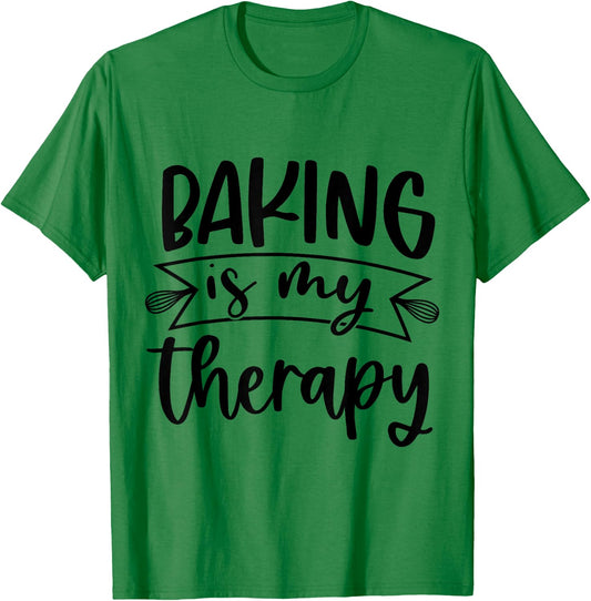 Baking Is My Therapy T-Shirt - T-Shirt | Irish Green