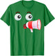 Group Costume Team Outfit Tour Guide Megaphone Emoticon T-Shirt - T-Shirt | Irish Green