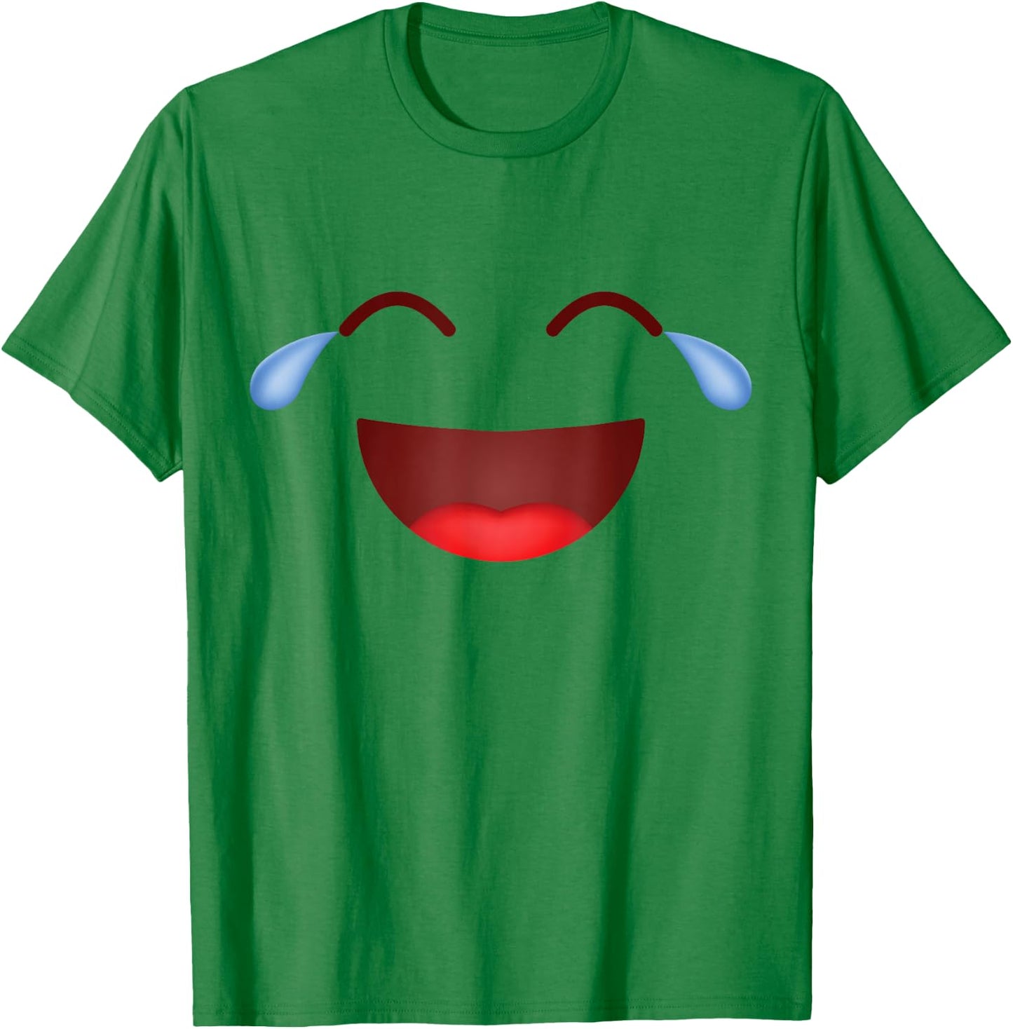 Group Costume Halloween Team Outfit Teary Laughing Emoticon T-Shirt - T-Shirt | Irish Green
