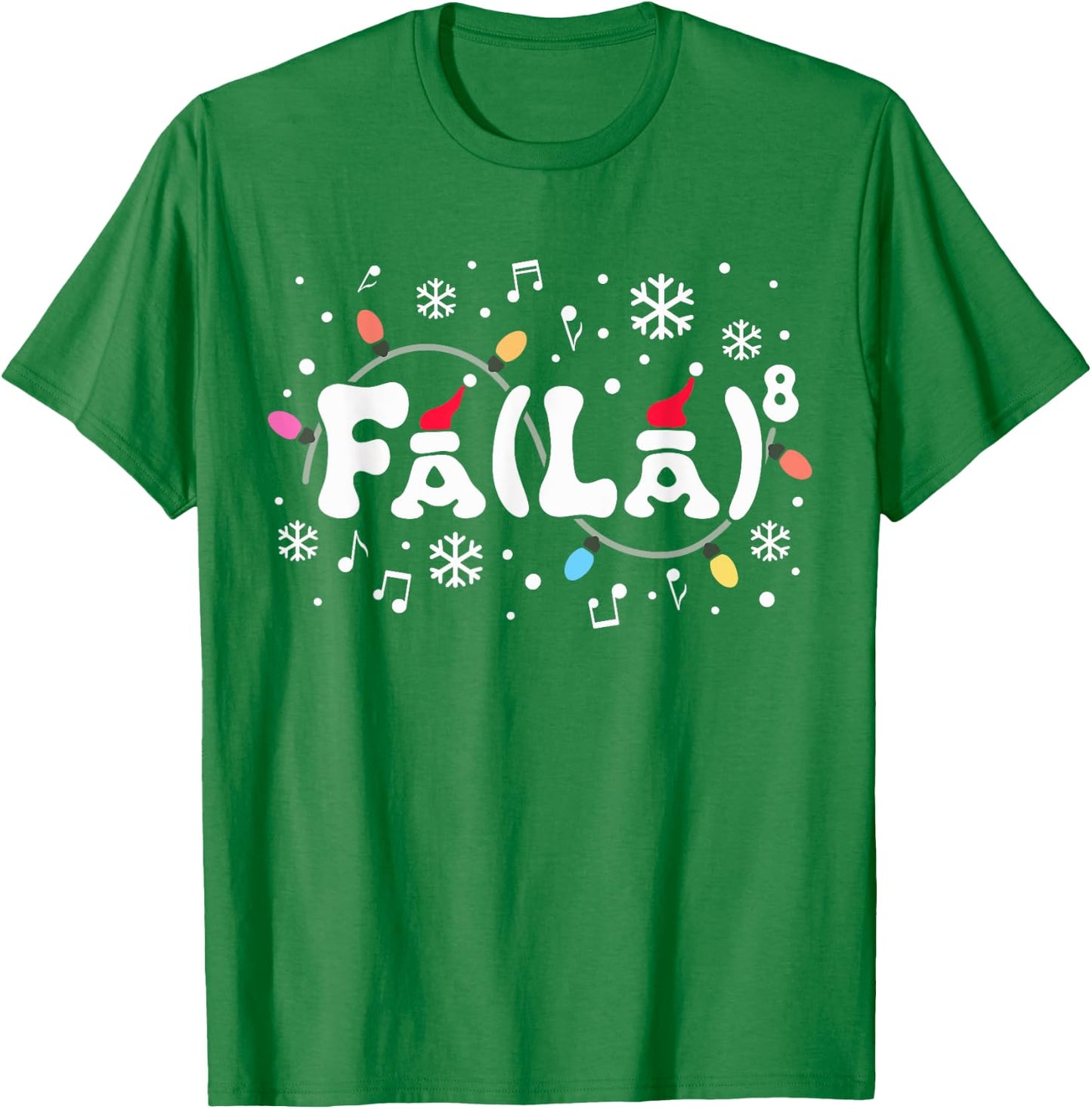 Fa La 8 Christmas Music Teacher Student Santa Funny Music Men Women Kids T-Shirt - T-Shirt | Irish Green