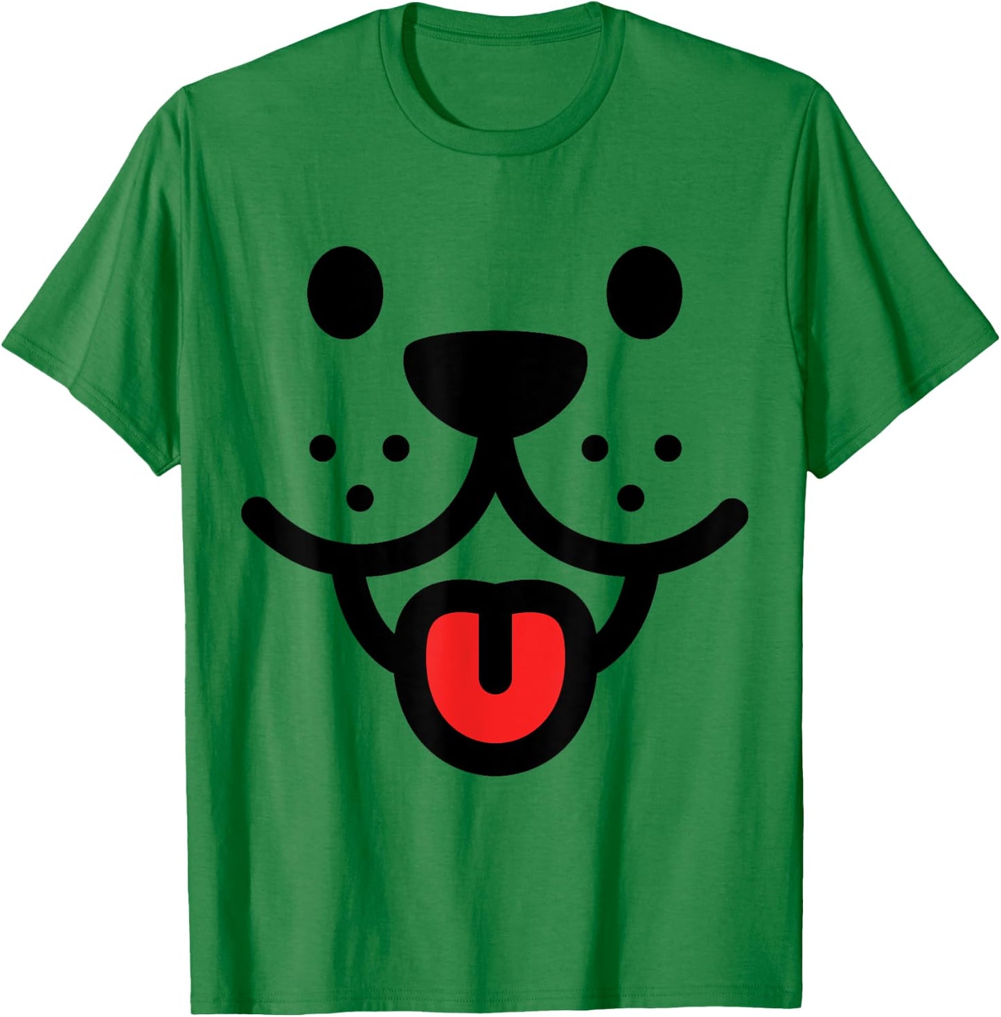 Cute Smiling Dog Face T-Shirt - T-Shirt | Irish Green