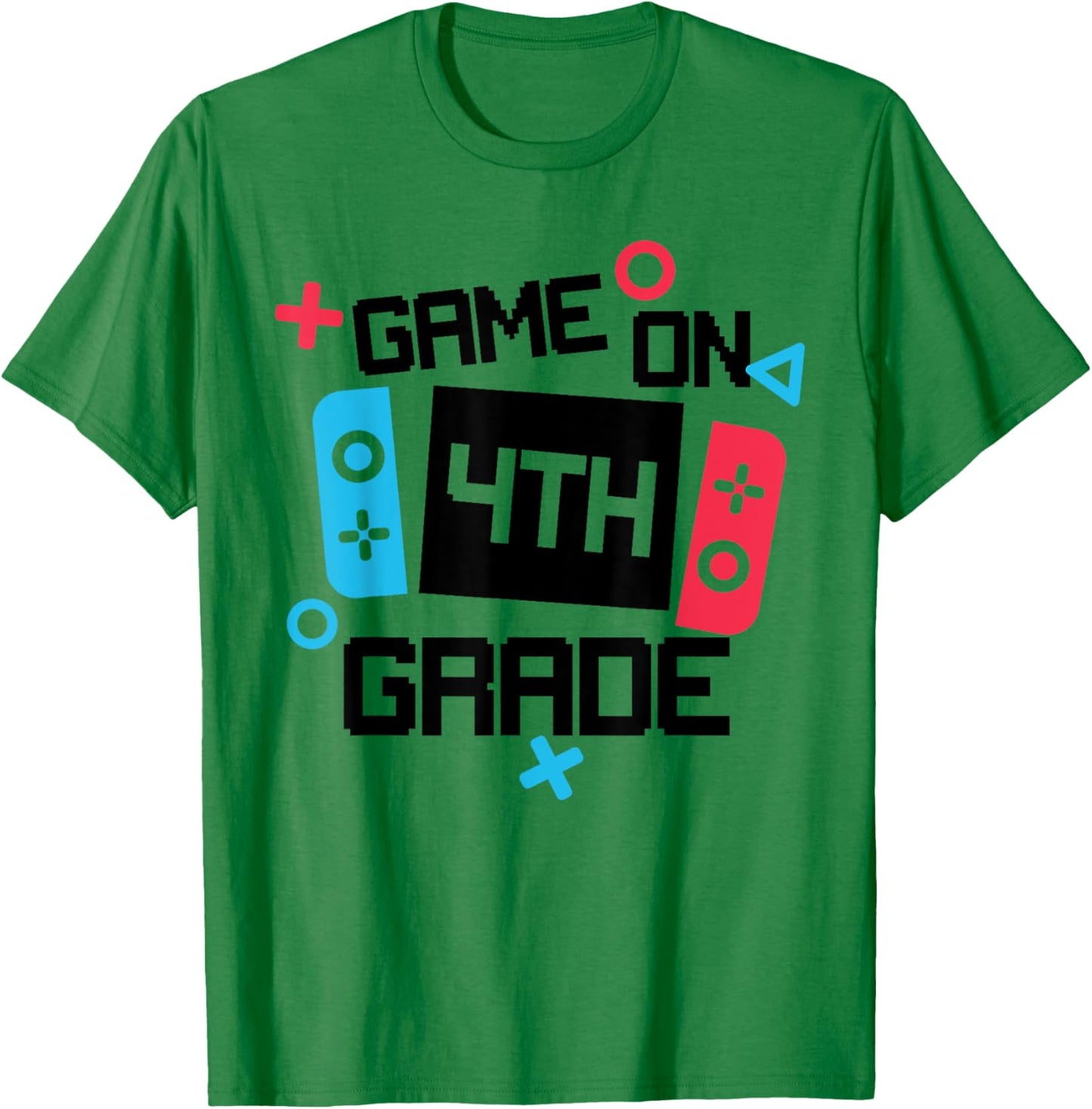 Gamer Back To School Shirt Boy Game On Fourth 4th Grade T-Shirt - T-Shirt | Irish Green