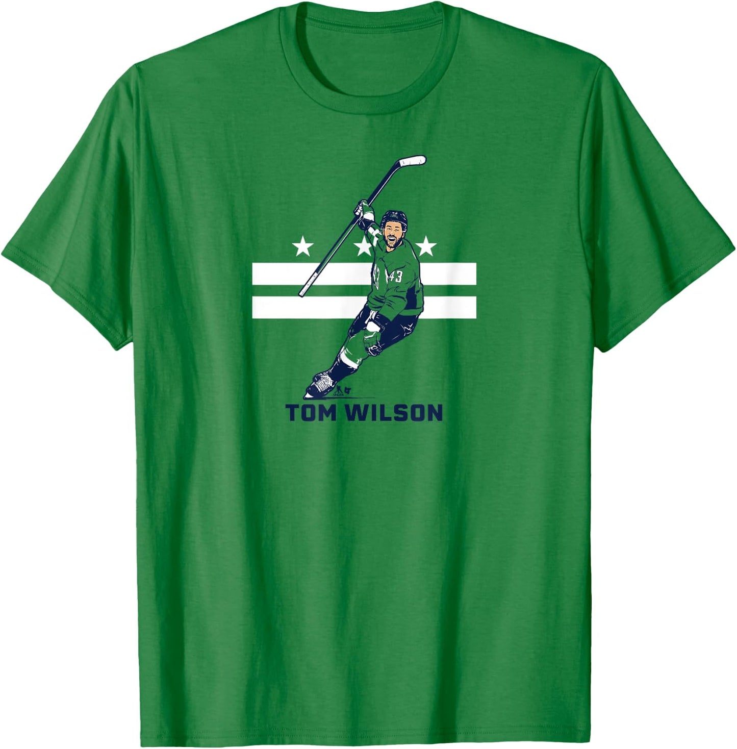 Tom Wilson: City Star - Washington D.C. Hockey T-Shirt - T-Shirt | Irish Green