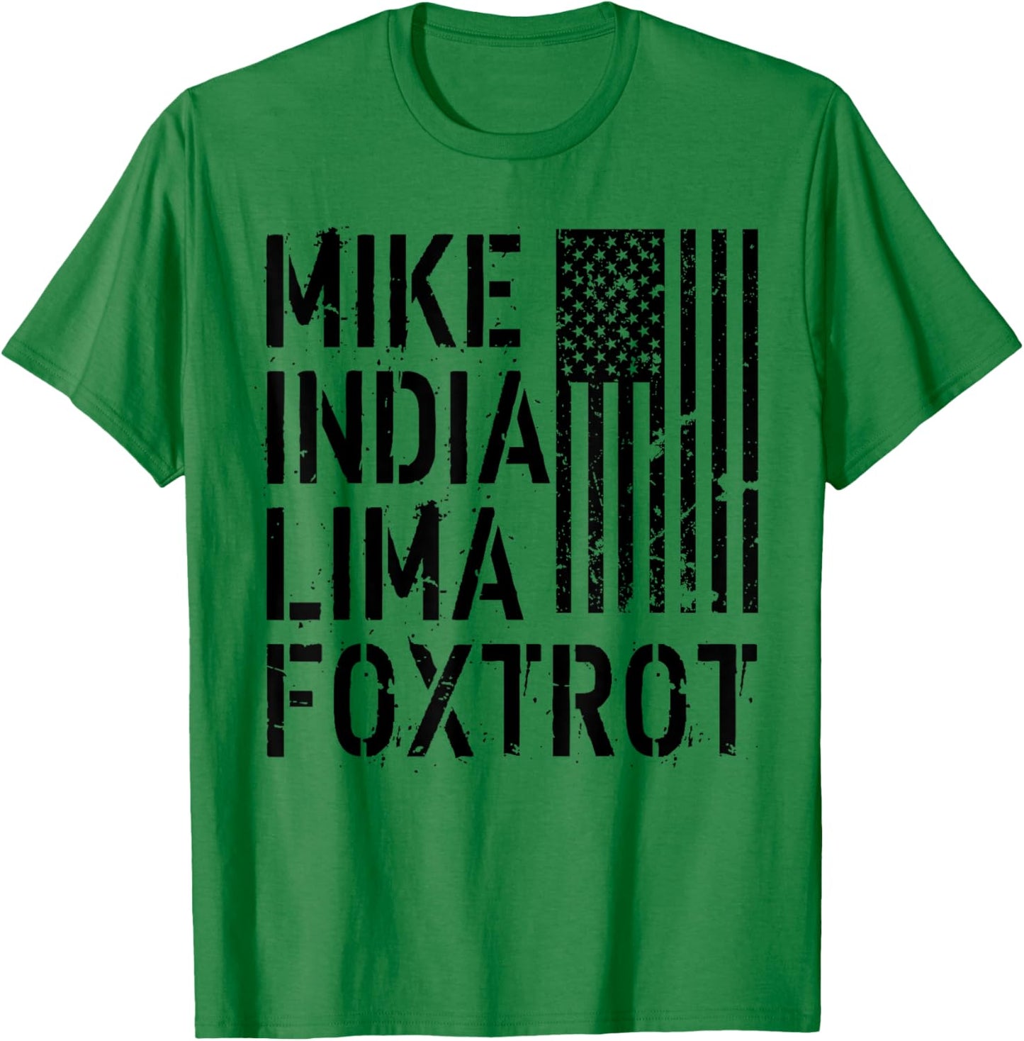 Mike India Lima Foxtrot Hot Mom Muscle Mommy American Flag Women Men T-Shirt - T-Shirt | Irish Green