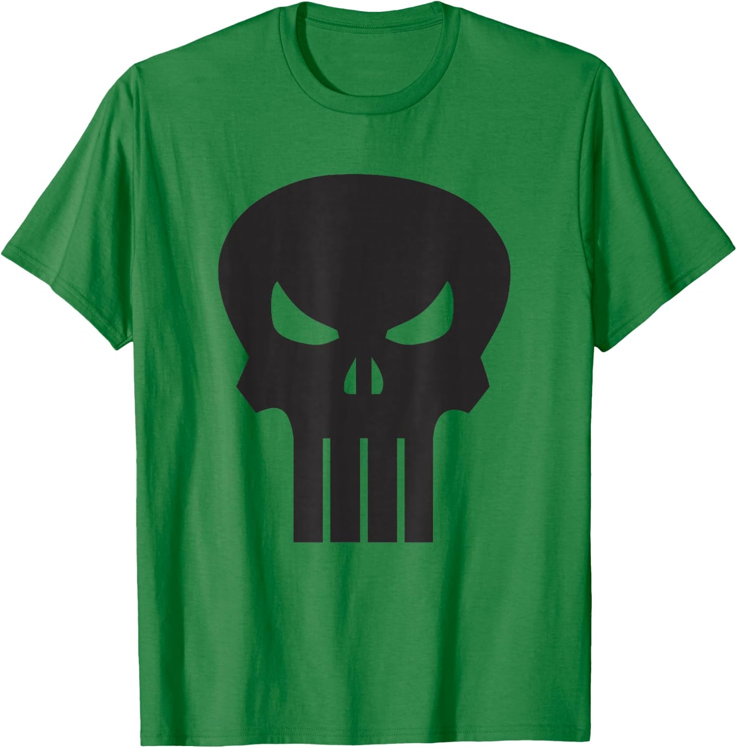 Marvel Comics Retro Classic Punisher Black Skull Chest Logo T-Shirt - T-Shirt | Irish Green