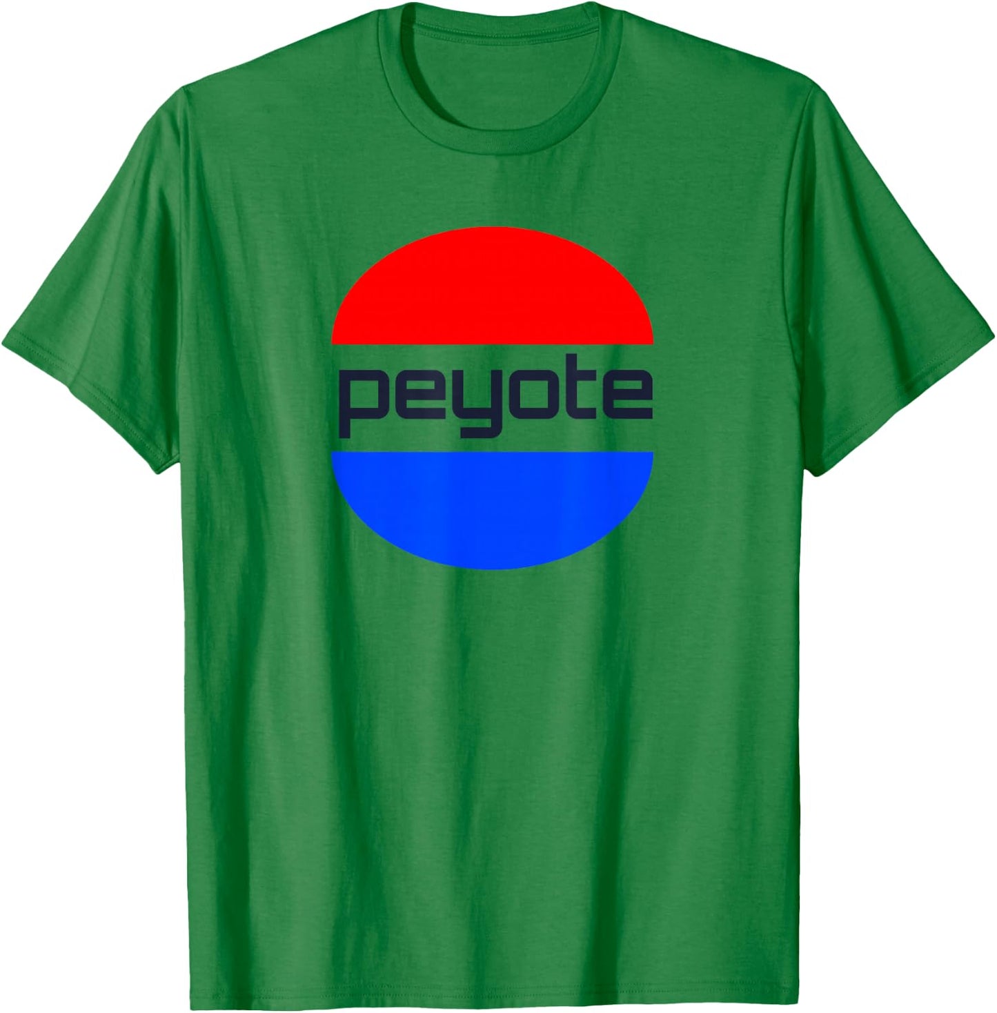 Peyote - Cool font With a Blue And Red Sphere Graphic T-Shirt - T-Shirt | Irish Green