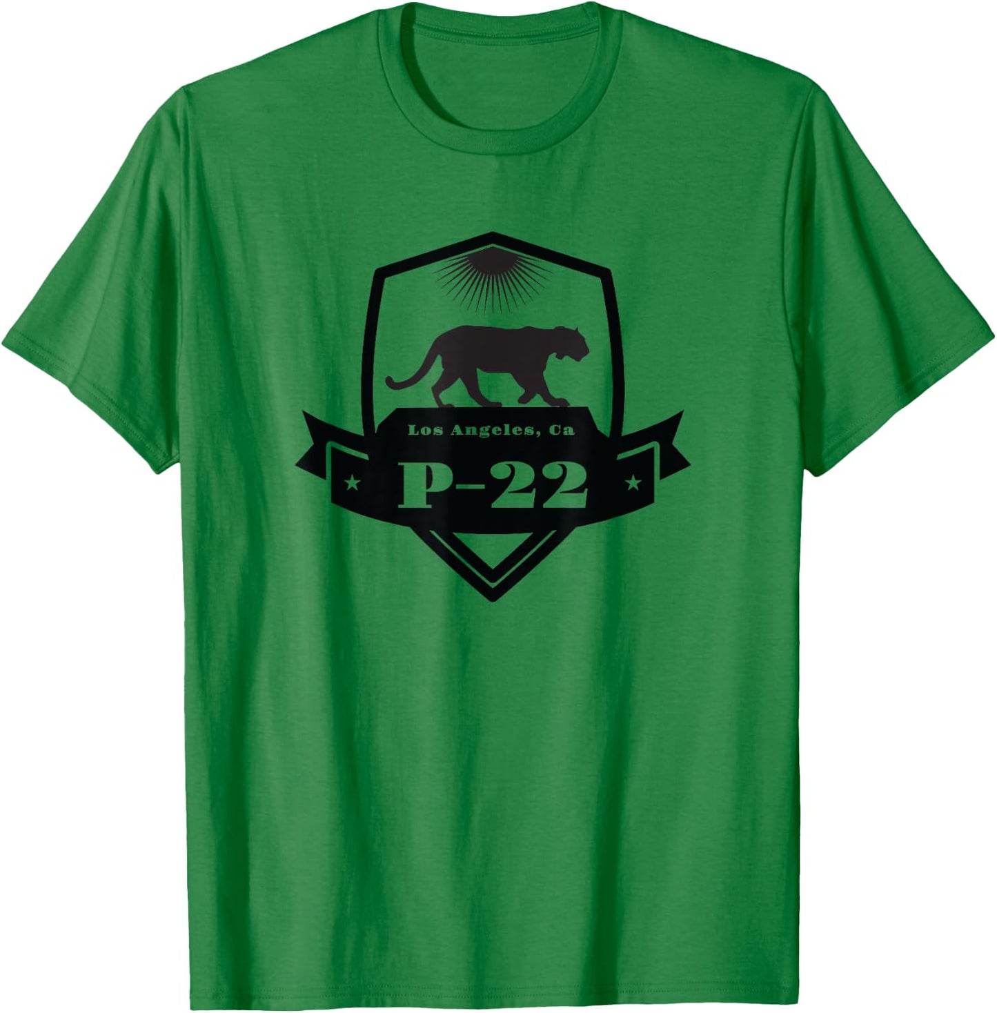 Hollywood Mountain Lion P-22 Los Angeles Cougar T-Shirt - T-Shirt | Irish Green