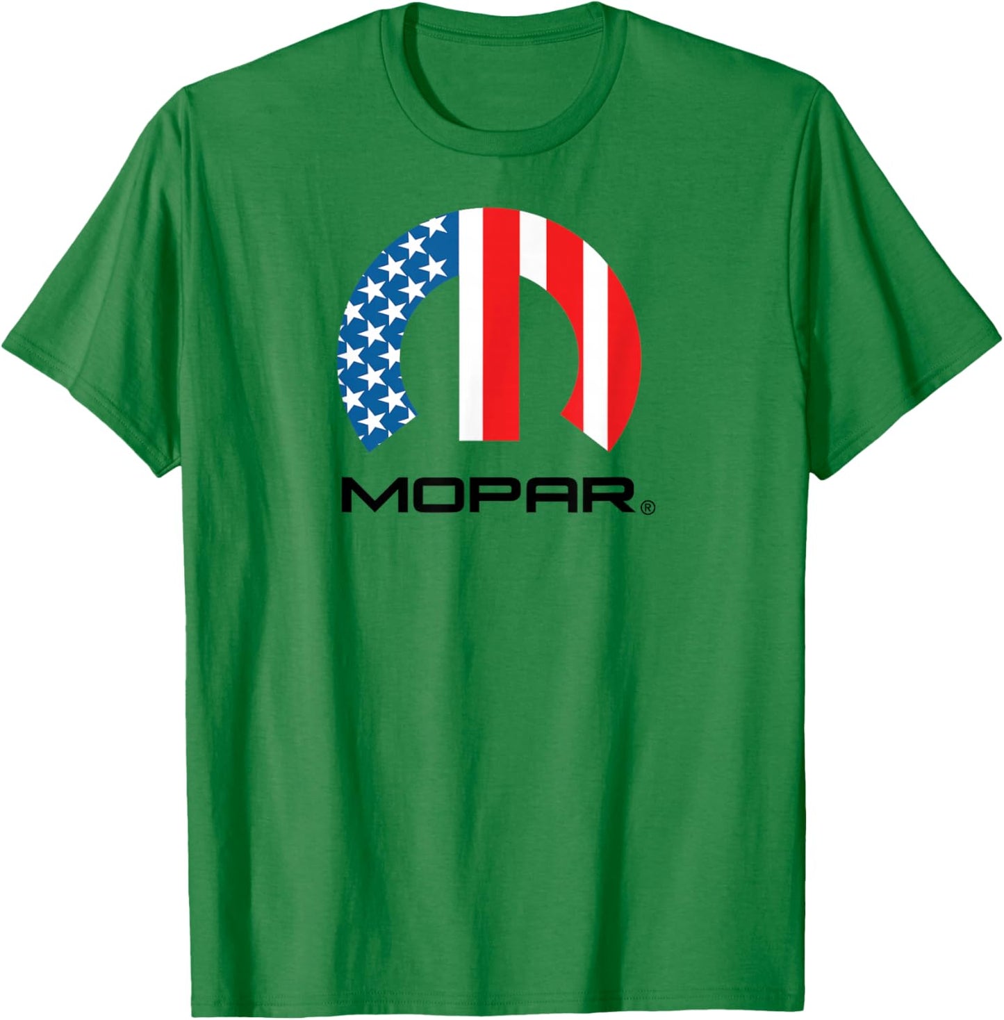 Mopar American Flag Black Logo T-Shirt - T-Shirt | Irish Green