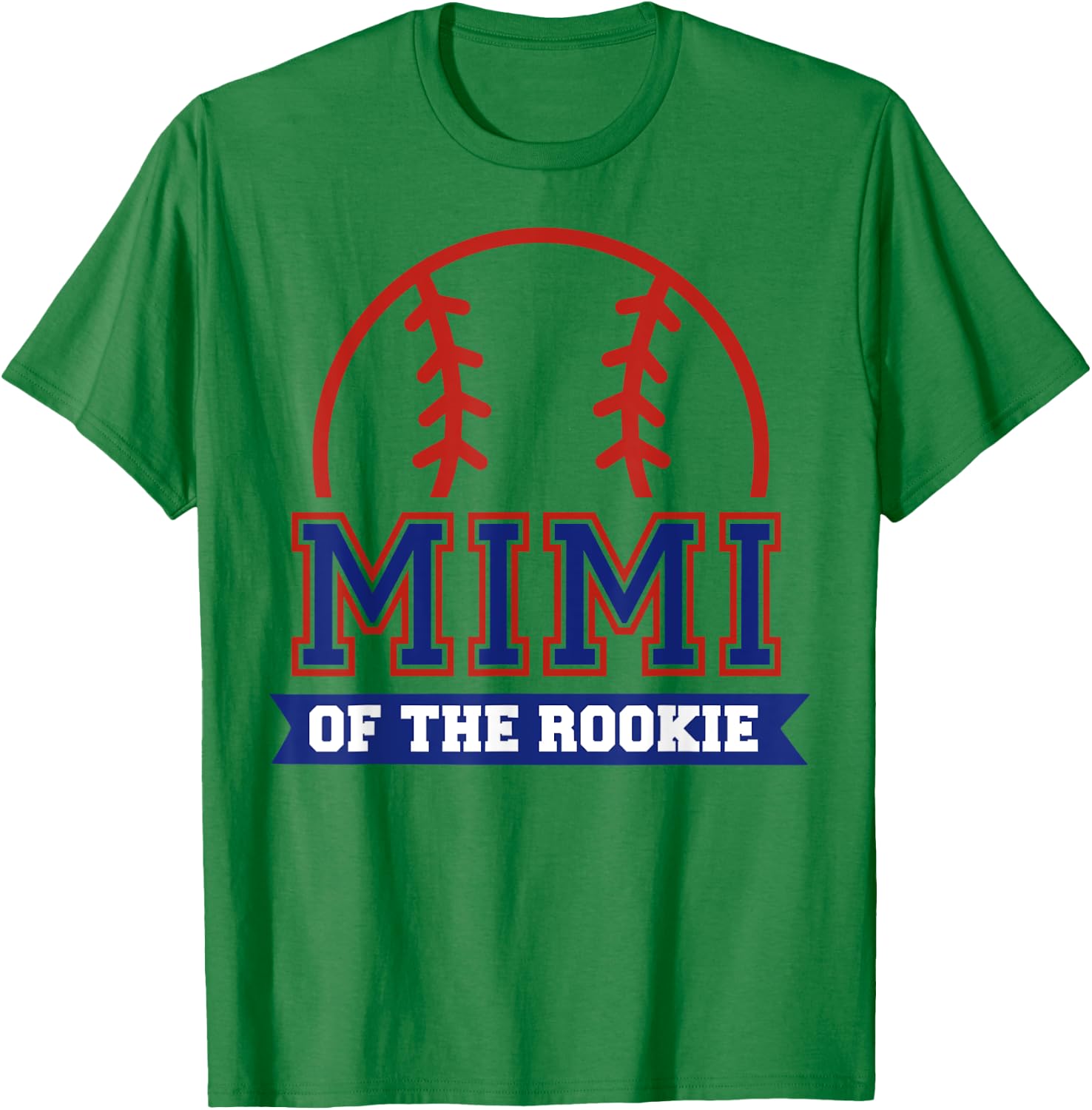 Mimi of Rookie 1st Birthday Baseball Theme Matching Party T-Shirt - T-Shirt | Irish Green