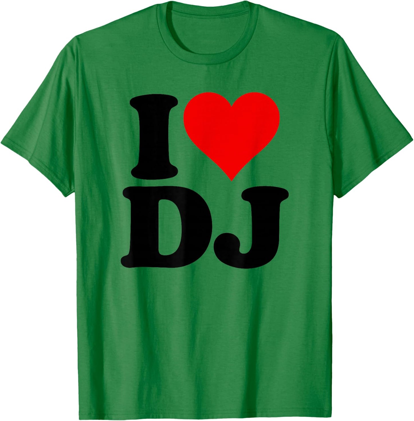 I Love Heart Dj D J D.j. Initials Name T-Shirt - T-Shirt | Irish Green