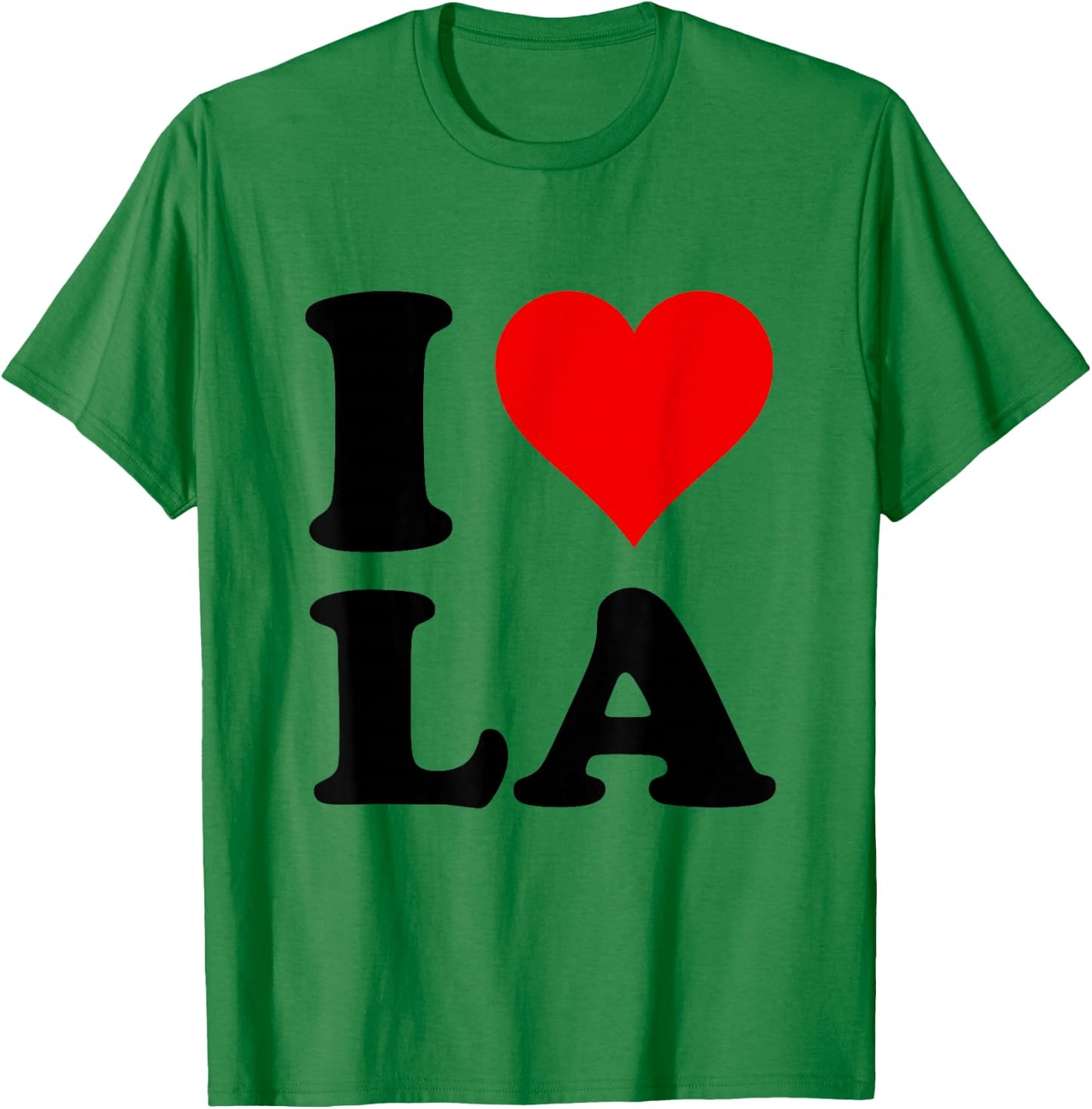Red Heart I Love LA T-Shirt - T-Shirt | Irish Green