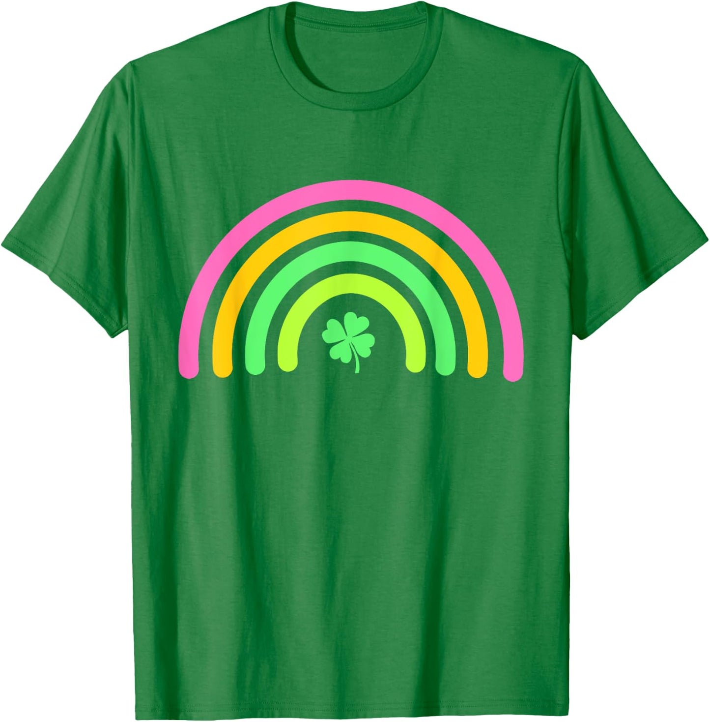 Green Four Leaf Clover Rainbow St Patrick's Day Boys Girl T-Shirt - T-Shirt | Irish Green