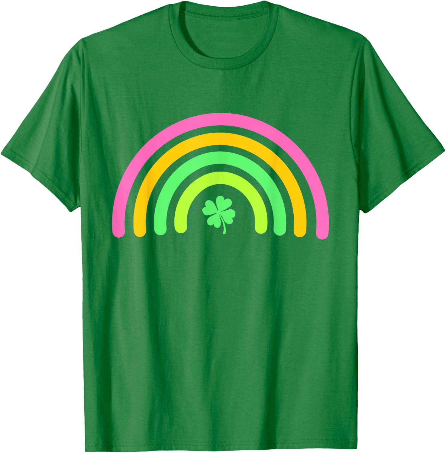 Green Four Leaf Clover Rainbow St Patrick's Day Boys Girl T-Shirt - T-Shirt | Irish Green