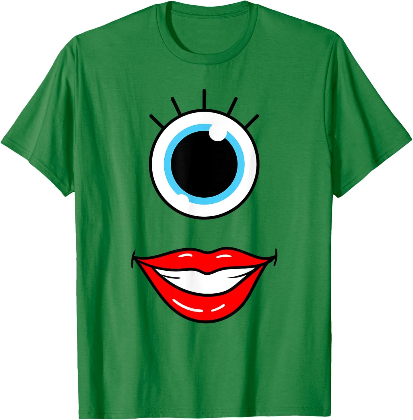 Funny Scary Monster Face One Eye Woman's Halloween Costume T-Shirt - T-Shirt | Irish Green