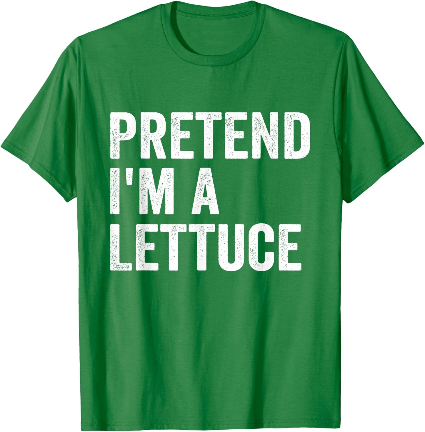 Pretend I'm A Lettuce Easy Lazy Halloween Costume T-Shirt - T-Shirt | Irish Green