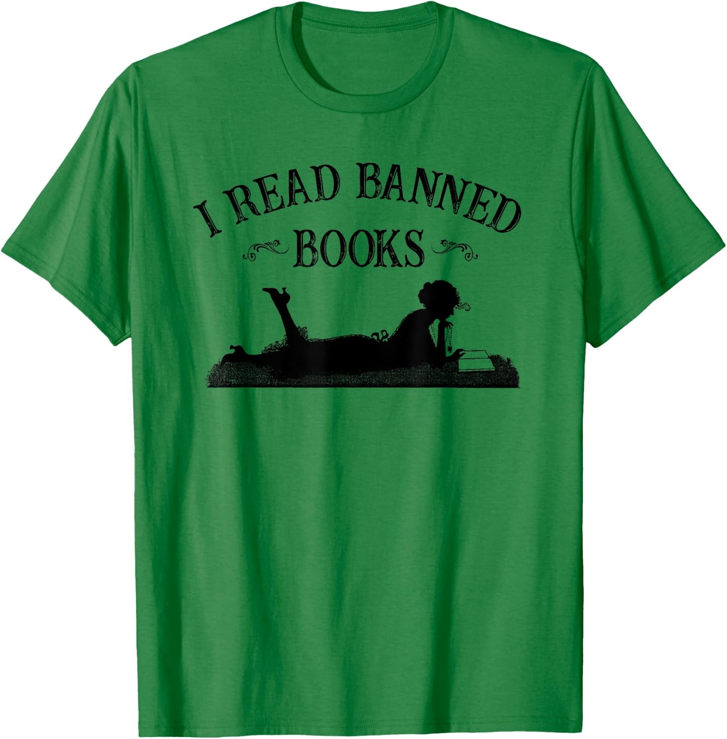 Retro Vintage I Read Banned Books Literature Lover T-Shirt - T-Shirt | Irish Green