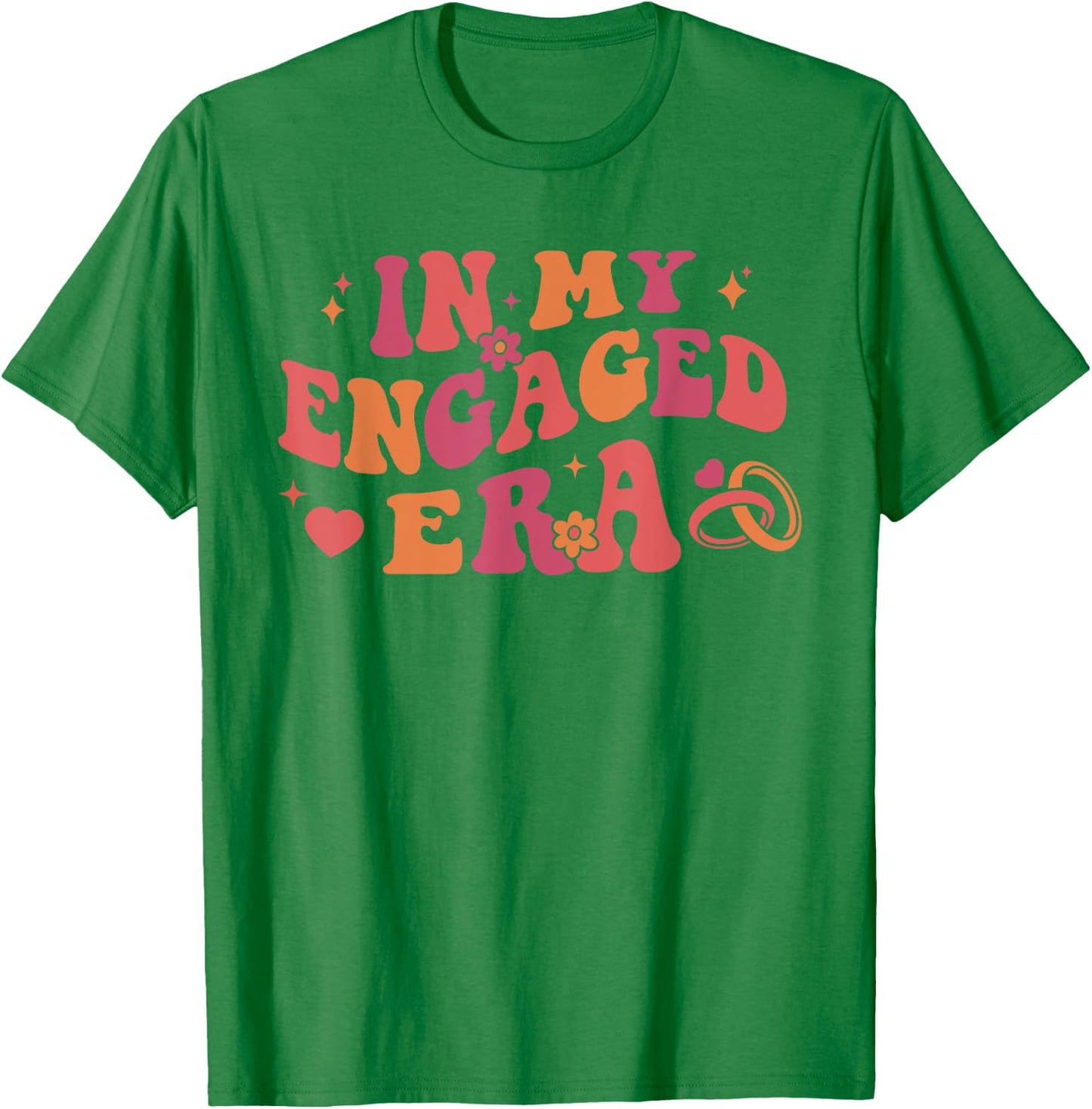 In My Engaged Era Retro Bride Bachelorette Party Bridesmaid T-Shirt - T-Shirt | Irish Green