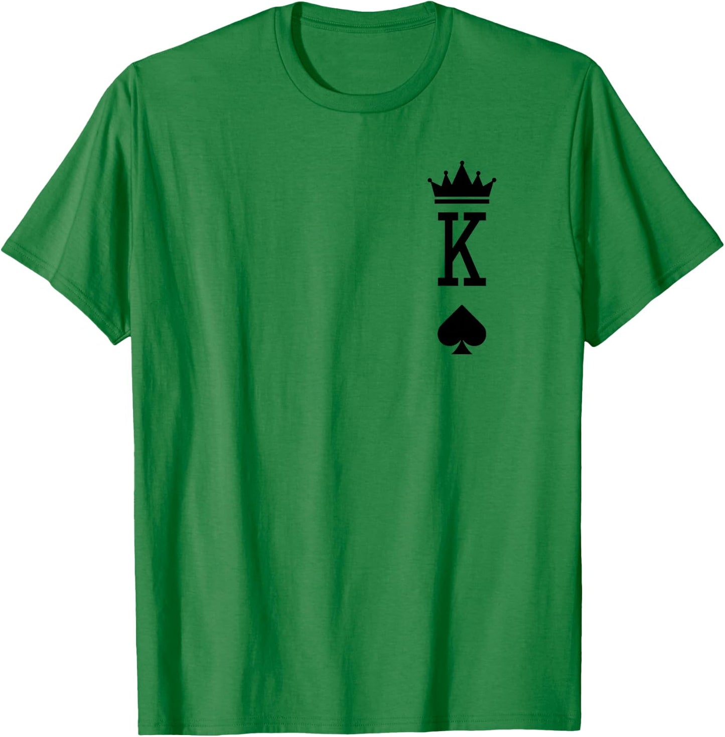 King of Spade Playing Card Vintage Crown T-Shirt - T-Shirt | Irish Green