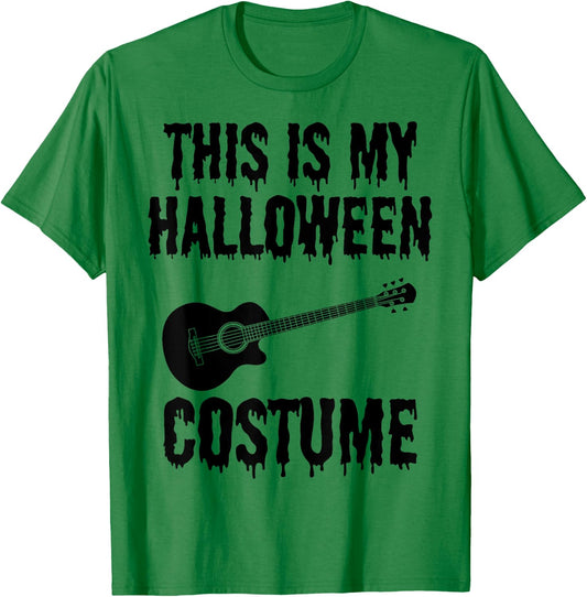 Funny Guitarist This is My Halloween Costume Guitar Player T-Shirt - T-Shirt | Irish Green