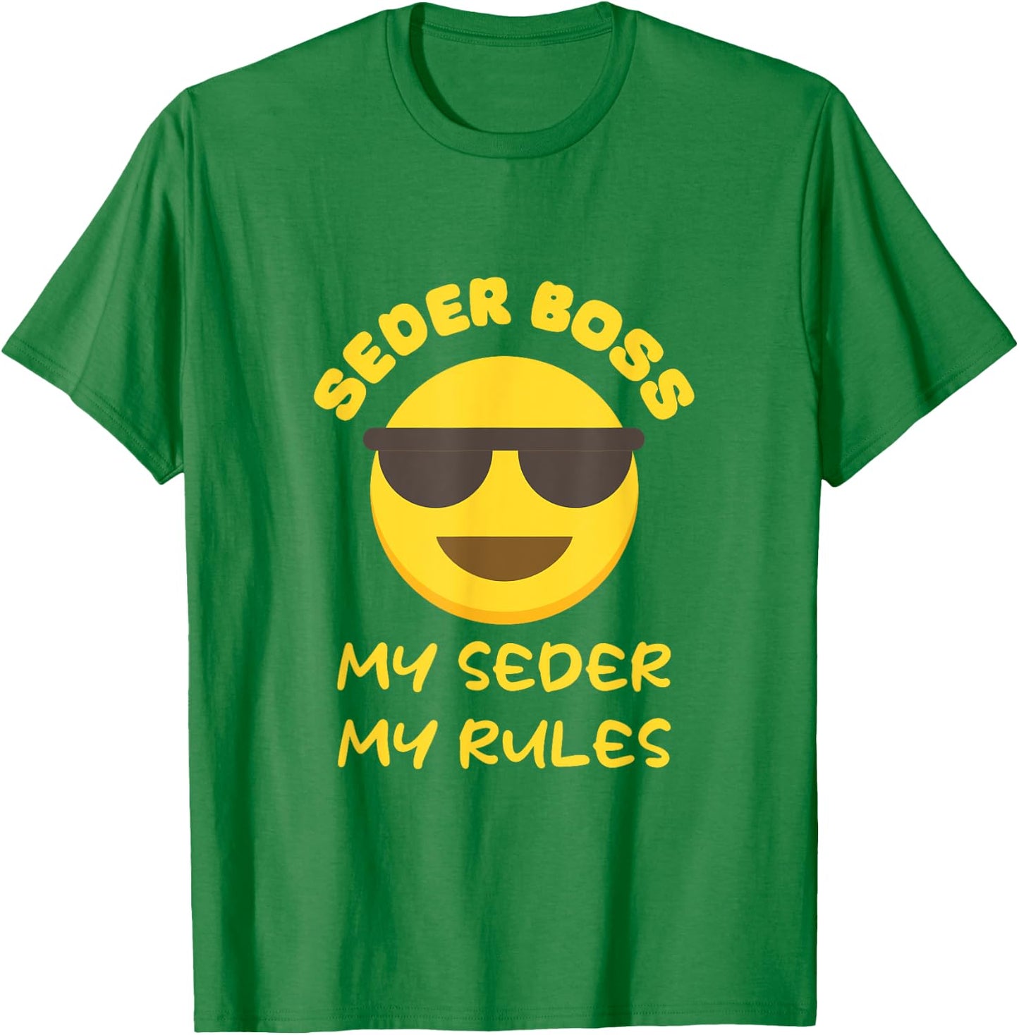 Passover Seder Boss My Rules Jewish Funny PESACH Matzah T-Shirt - T-Shirt | Irish Green