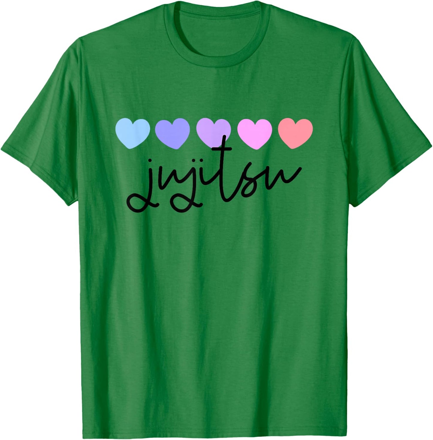 Jiu Jitsu or Jujitsu Lover Heart Women or Girls T-Shirt - T-Shirt | Irish Green