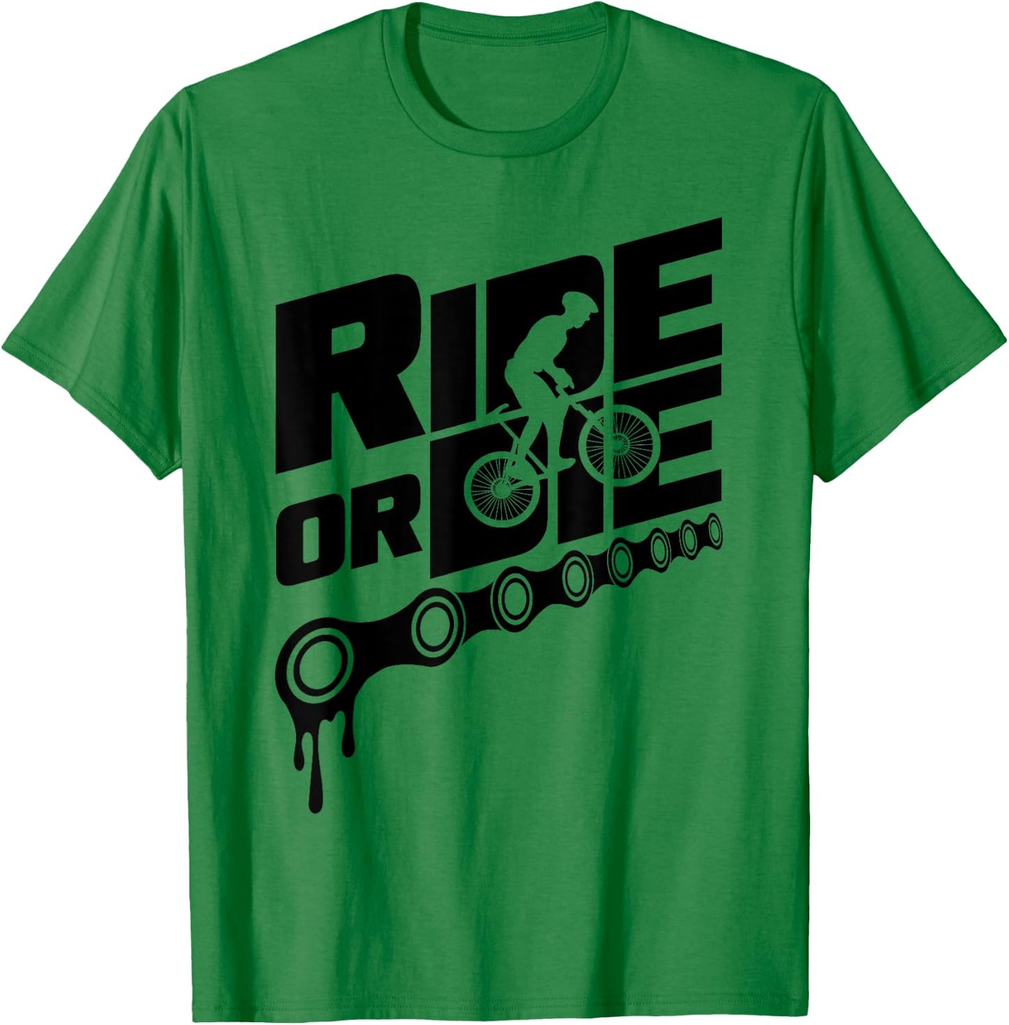 Ride or Die Mountain Biker Mountain Bike Bicycle MTB Gift T-Shirt - T-Shirt | Irish Green