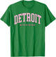 Retro Detroit Michigan Vintage Preppy Throwback Girls Kid T-Shirt - T-Shirt | Irish Green