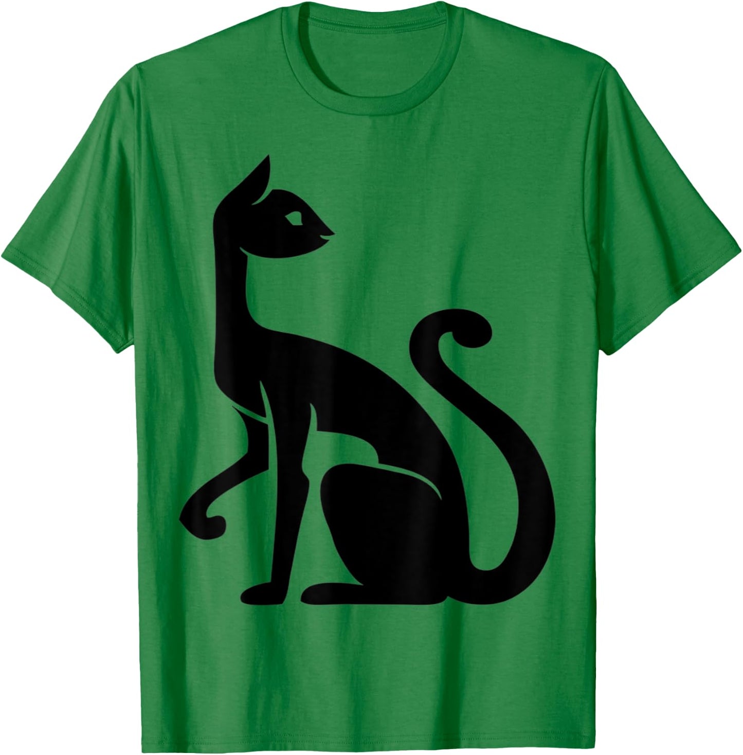 Fun Cat . Animal Kitten Pet. Black Cat. Feline, Egyptian T-Shirt - T-Shirt | Irish Green