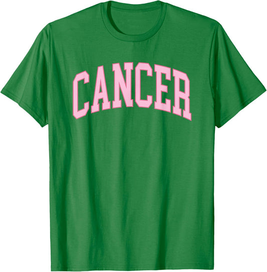Cancer Zodiac Horoscope Pink Retro Preppy Throwback T-Shirt - T-Shirt | Irish Green