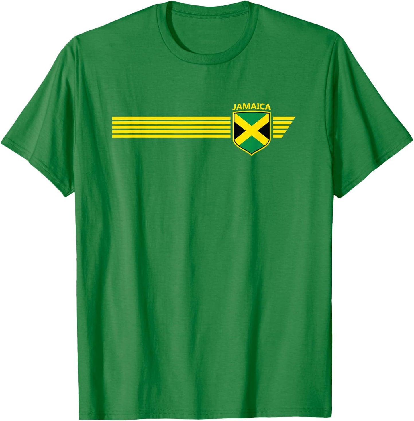 Jamaica Flag Jamaican Vintage Athletic Throwback Souvenir T-Shirt - T-Shirt | Irish Green