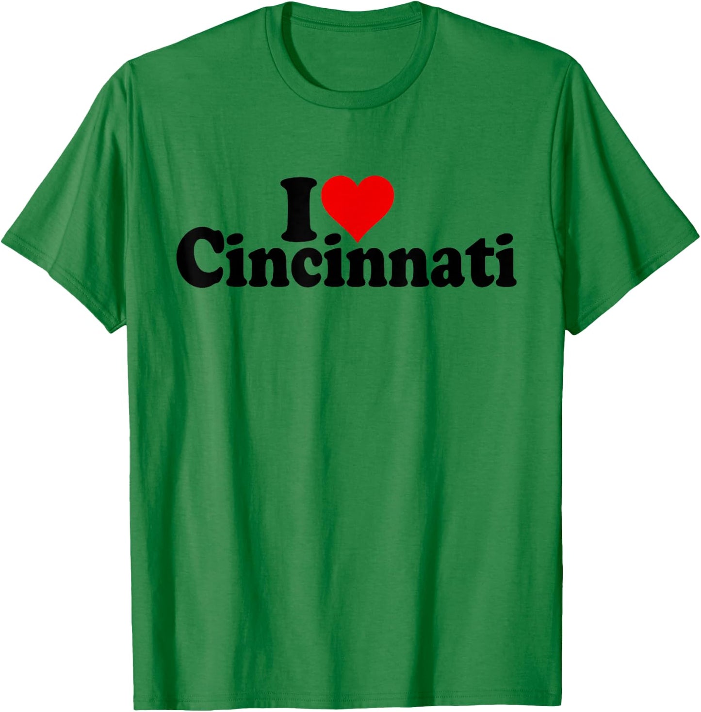 I Love Heart Cincinnati Ohio Cincy T-Shirt - T-Shirt | Irish Green