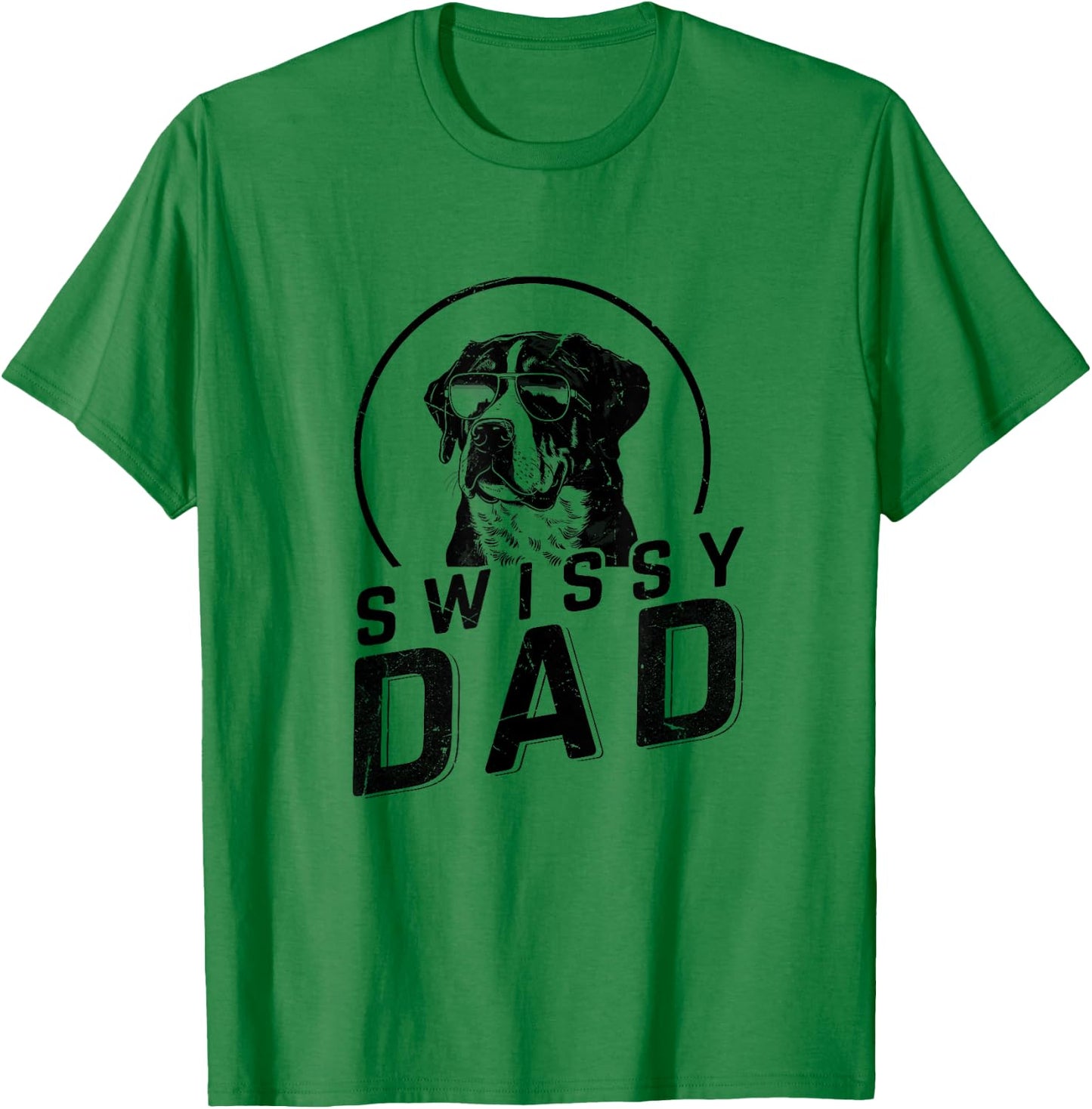 Swissy Dad Dog Owner Gifts Funny Dog Dad Christmas T-Shirt - T-Shirt | Irish Green