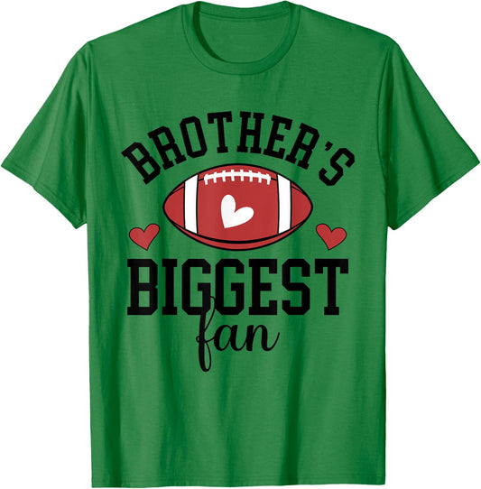 Brother's Biggest Fan Football Sister Of A Football Player T-Shirt - T-Shirt | Irish Green
