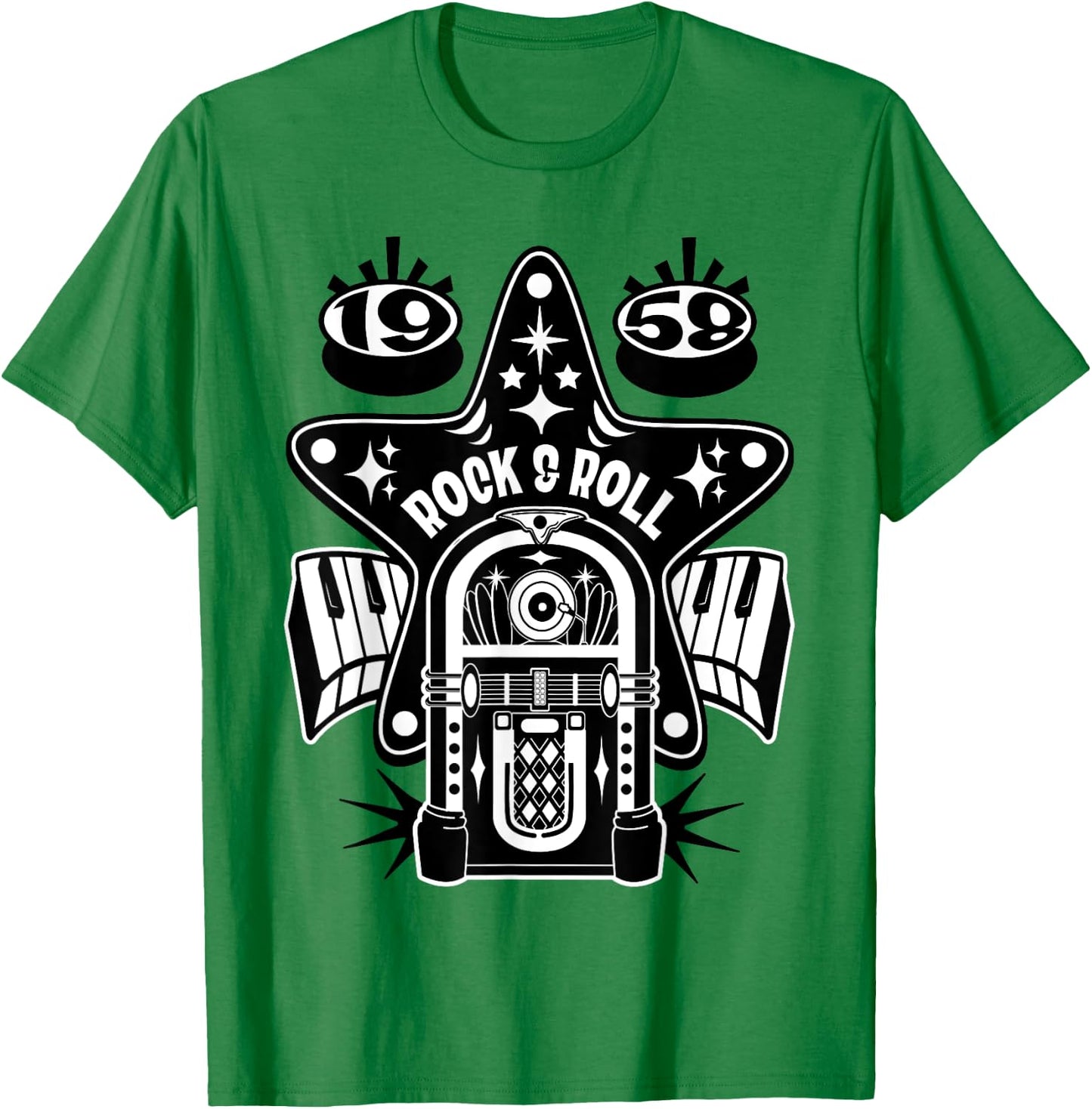Rockabilly Retro 50s Sock Hop Costume Music Jukebox 1950s T-Shirt - T-Shirt | Irish Green