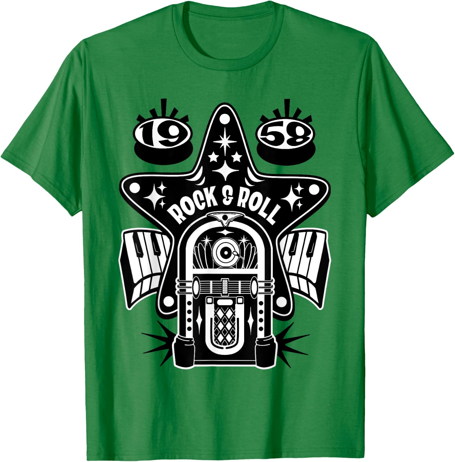Rockabilly Retro 50s Sock Hop Costume Music Jukebox 1950s T-Shirt - T-Shirt | Irish Green