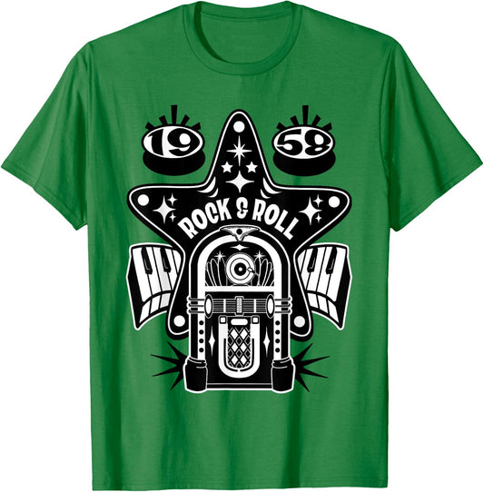 Rockabilly Retro 50s Sock Hop Costume Music Jukebox 1950s T-Shirt - T-Shirt | Irish Green